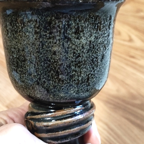 VINTAGE ARTISAN SET OF FIVE POTTERY STONEWARE (WINE) GOBLETS - Picture 11 of 16